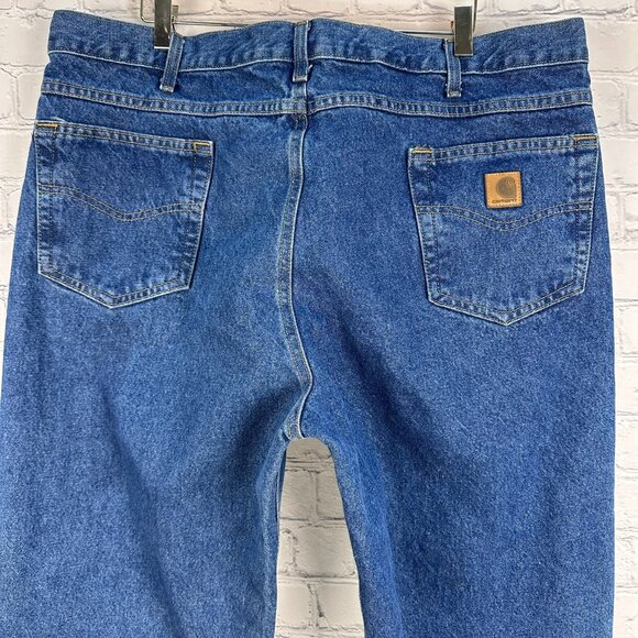 Carhartt Men's Relaxed Fit Heavyweight Cotton Jeans, Size‎ W42 x L32, Dark Stone - Picture 8 of 12